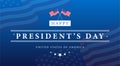 Happy Presidents Day flyer, banner or poster. Holiday background. Vector flat illustration
