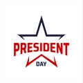 Happy Presidents Day hand drawn text lettering for Presidents day in USA vector illustration graphic design. Colorful calligraphic Royalty Free Stock Photo