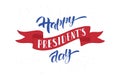 Happy Presidents Day lettering Royalty Free Stock Photo