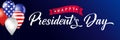 Happy Presidents Day lettering poster, USA balloons and flags
