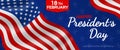 Happy presidents day United States of America USA flag background banner design Royalty Free Stock Photo