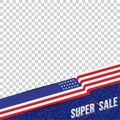 Happy Presidents Day of USA. Template banner design element with text and US flag