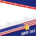 Happy Presidents Day of USA. Template banner design element with text and US flag