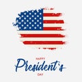 Happy Presidents Day vector illustration Hand drawn text lettering for Presidents day in USA. Script. Calligraphic design for Royalty Free Stock Photo