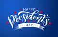 Happy Presidents day. Vector illustration. Hand drawn text lettering Royalty Free Stock Photo