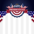 Happy Presidents Day Banner Background and Greeting Cards. Vector Illustration Royalty Free Stock Photo