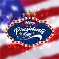 Happy Presidents Day Banner Background and Greeting Cards. Vector Illustration Royalty Free Stock Photo