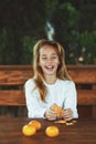 Happy preteen girl Royalty Free Stock Photo