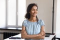 Happy African American business leader woman in casual portrait Royalty Free Stock Photo