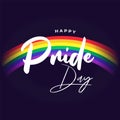 Happy Pride Day background with rainbow on background.