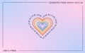 Happy pride month banner design with and love is love typography. Gradient background with blurred LGBTQ rainbow colored Royalty Free Stock Photo