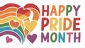 Happy Pride Month Poster Design Royalty Free Stock Photo