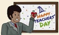 Happy Professor Celebrating Teachers