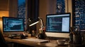 Happy Programmer Day, Code and Coffee - Show a close-up of a programmer\'s desk