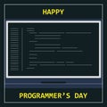 Happy Programmer`s Day template background. vector illustration for web and printing isolated