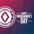 Happy Programmers Day. Holiday concept. Template for background, banner, card, poster with text inscription. Vector
