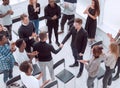 Hipster business teamwork brainstorming planning meeting concept, people team sitting around the table with white paper Royalty Free Stock Photo