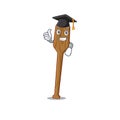 Happy proud of oars caricature design with hat for graduation ceremony