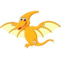 Happy pterodactyl cartoon