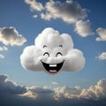 Happy puffy cloud on sky Royalty Free Stock Photo