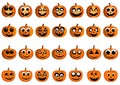 Happy pumpkin faces