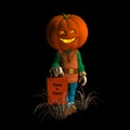 Happy Pumpkin Scarecrow 2 Royalty Free Stock Photo