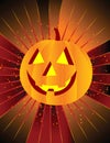 Happy Pumpkin on Starburst Background!