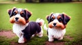 Happy Puppies in the Park Royalty Free Stock Photo