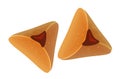 Happy Purim Festival - Hebrew text Jewish Holiday decoration Grogger gragger Ratchet Noise maker food hamantashen set