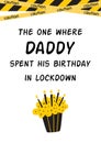 Happy Quarantine Birthday card for daddy with cake candles Quarantine birth wishing Birthday card for father