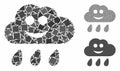 Happy rain cloud Composition Icon of Trembly Parts
