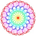 Happy Rainbow Colorful Mandala