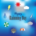 Happy rainning day Royalty Free Stock Photo