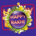 HAPPY rakhi Indian festival purple
