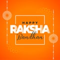 Happy raksha bandan traditional decorative wishes card design