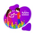 Happy Raksha bandhan. abstract concept on indian festival raksha bandhan festival of brother`s and sister`s love and care. happy Royalty Free Stock Photo