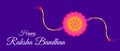 Happy Raksha Bandhan with Creative Rakhi Illustration. Raksha Bandhan Festival Greeting