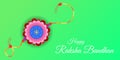 Happy Raksha Bandhan with Creative Rakhi Illustration. Raksha Bandhan Festival Greeting