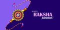 Happy Raksha Bandhan template with Creative Rakhi Illustration. Raksha Bandhan Festival Greeting