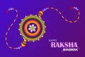 Happy Raksha Bandhan template with Creative Rakhi Illustration. Raksha Bandhan Festival Greeting