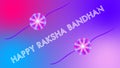 Happy Rakshabandhan with hanging beaded colorful rakhi.