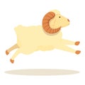 Happy ram icon cartoon vector. Goat animal Royalty Free Stock Photo