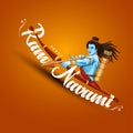 Happy Ram Navami festival of India. Lord Rama birth day. vector illustration design Royalty Free Stock Photo