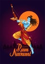 Happy Ram Navami festival of India. Lord Rama birth day. vector illustration design Royalty Free Stock Photo