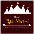 Happy Ram Navami Indian Hindu Festival Vector Design