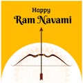 Happy Ram Navami Indian Hindu Festival Vector Design