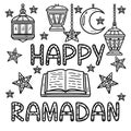 Happy Ramadan Coloring Page for Kids