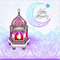 Happy Ramadan design for greeting card
