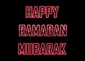 Happy Ramadan wishes in neon light