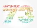 Happy 73rd birthday word cloud, holiday concept background Royalty Free Stock Photo